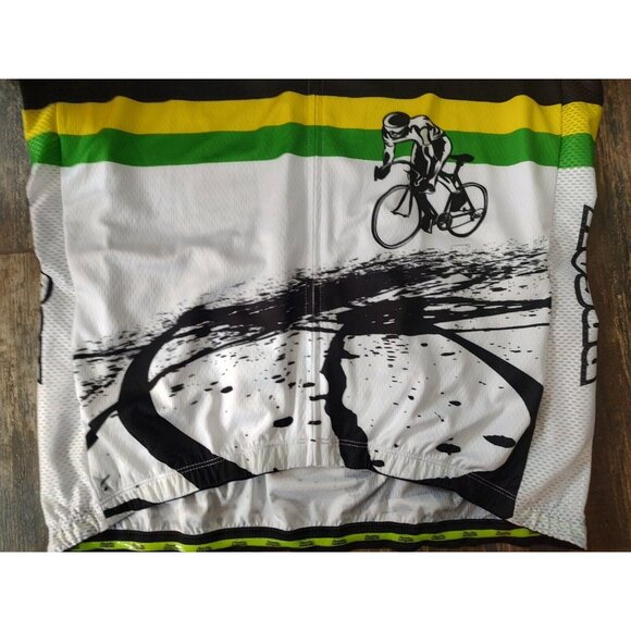 Men's AOGDA Cycling Sleeveless Jersey 3XL UNISEX WHITE MULTICOLOR BIKE LOGO NEW - Picture 3 of 12